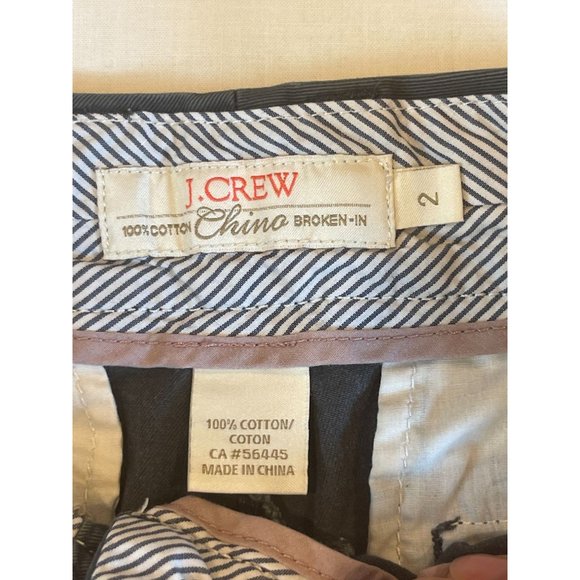 J. Crew Womens Chino Broken In Shorts 68925SU12 100% Cotton Low Rise Black SZ 2 - Picture 7 of 8